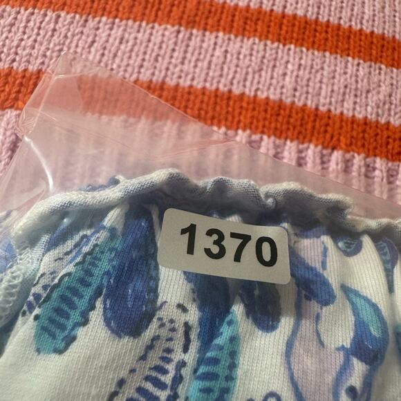 Lilly Pulitzer Blue and White Floral Tiered Swing Cotton Dress Size Large EUC - Picture 8 of 8